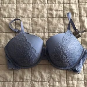 Aerie “Harper” blue lace push-up bra